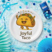 Cute Taco Fiesta Birthday Paper Plates 9" Dinner  ペーパープレート (パーティー)