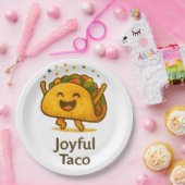 Cute Taco Fiesta Birthday Paper Plates 9" Dinner  ペーパープレート (パーティー)