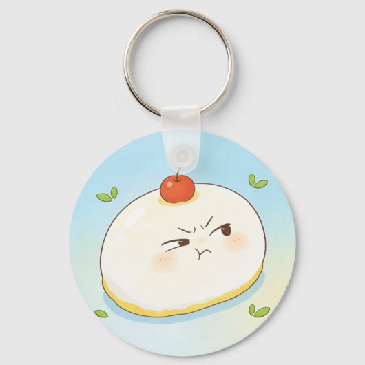 Cute Tamago Tofu Keychain キーホルダー (正面)