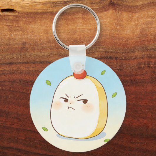 Cute Tamago Tofu Keychain キーホルダー (裏面)