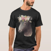 Cute Tapir Flower Crown Animal Tシャツ (正面)