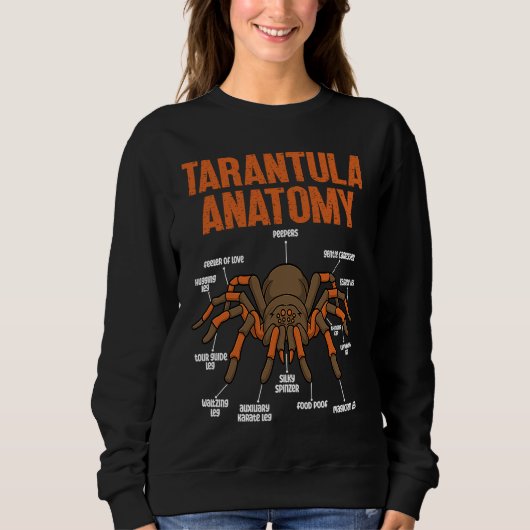 cute tarantula anatomy entomologist スウェットシャツ (正面)