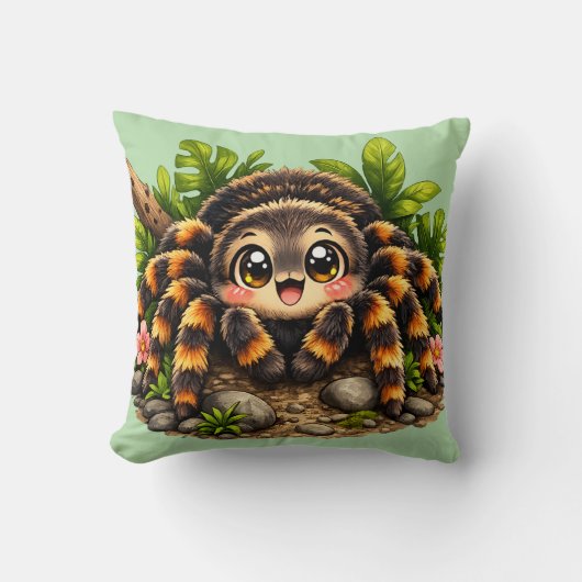 Cute Tarantula Kawaii Cushion Pillow クッション (正面)