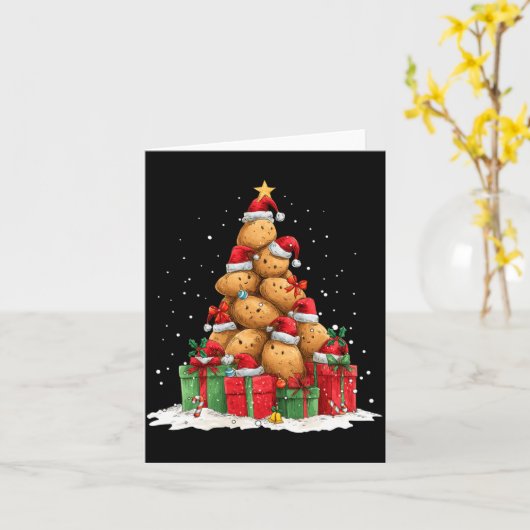 Cute Tato Le Christmas Tree Xmas Hat Long Sleeve  カード (黄色い花)