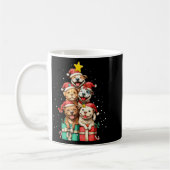 Cute Tbull Le Ttie Christmas Tree Xmas Hat  コーヒーマグカップ (左)