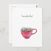 Cute Tea Bag Illustration Cup Of Tea Support Card ポストカード (正面/裏面)