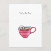 Cute Tea Bag Illustration Cup Of Tea Support Card ポストカード (正面)