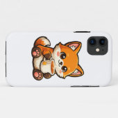 Cute Tea Fox Illustration – Cozy Fox Drinking Tea Case-Mate iPhoneケース (裏面(横))