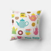 Cute Tea Party Pillow クッション (裏面)