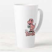 Cute Tea-Rex Pink Dinosaur – Sip Happens! カフェラテマグ (右アングル)