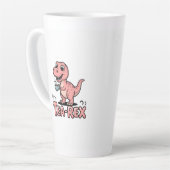 Cute Tea-Rex Pink Dinosaur – Sip Happens! カフェラテマグ (左アングル)