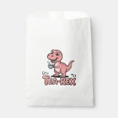 Cute Tea-Rex Pink Dinosaur – Sip Happens! フェイバーバッグ (正面)