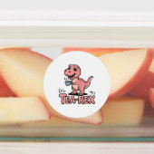 Cute Tea-Rex Pink Dinosaur – Sip Happens! ラベル (貼付)