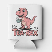 Cute Tea-Rex Pink Dinosaur – Sip Happens! 缶クーラー (裏面)
