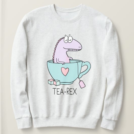 Cute Tea-Rex Sweatshirt スウェットシャツ (デザイン正面)