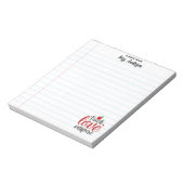 Cute Teach Love Inspire Teacher Appreciation ノートパッド (回転)