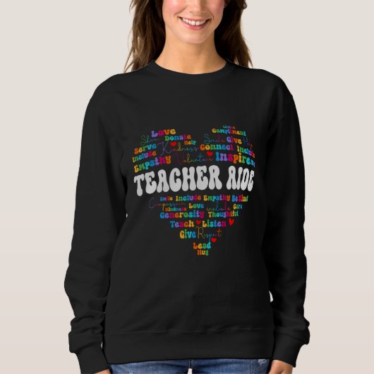 Cute Teacher Aide Appreciation Week back to school スウェットシャツ (正面)
