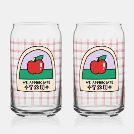 Cute Teacher Apple Cup ガラス缶