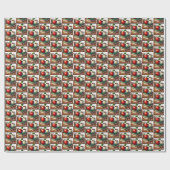 Cute Teacher books coffee tiled pattern  ラッピングペーパー (フラット)