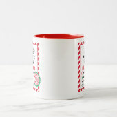 Cute Teacher Christmas Gift Nice List Mug ツートーンマグカップ (中央)