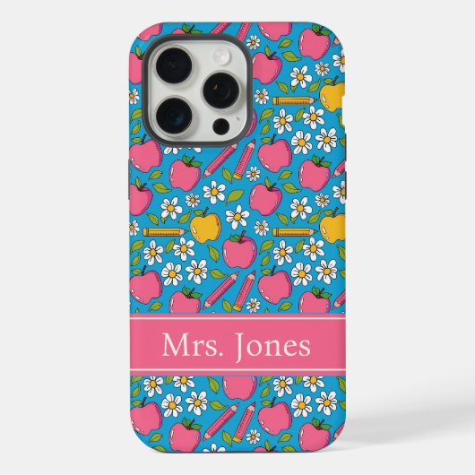 Cute Teacher Phone Case | Personalized Name iPhoneケース (裏面)