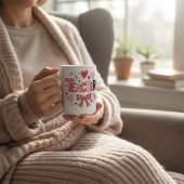 Cute Teacher Valentine's Day Coquette Bow Heart  コーヒーマグカップ