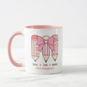 Cute Teacher's Valentine Pencil Custom マグカップ (左)