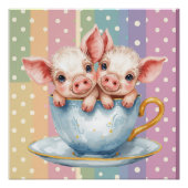 Cute Teacup Piglets ポスター (正面)
