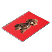  Cute Teacup Poodle Red Folder ノートブック (左側)