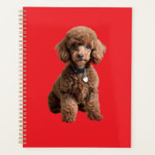  Cute Teacup Poodle Red Folder プランナー手帳 (正面)