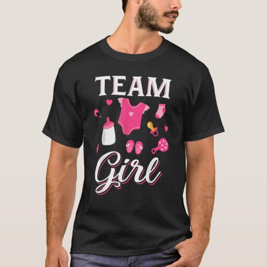 Cute Team Girl  Gender Reveal  Team Pink Tシャツ (正面)
