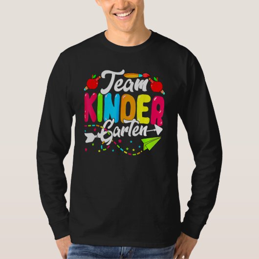 Cute Team Kindergarten Happy Back To School Teache Tシャツ (正面)