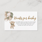Cute Teddy Balloons Books for Baby Enclosure Card エンクロージャーカード (正面)