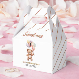 Cute Teddy Bear 1st Birthday | Sweet Bear フェイバーボックス