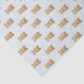 Cute Teddy Bear Baby Blue Baby Shower 薄葉紙 (詳細)