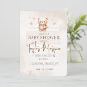 Cute Teddy Bear Baby Shower  招待状 (スタンド正面)