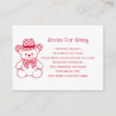 Cute Teddy Bear Baby Shower Books for Baby エンクロージャーカード (正面)