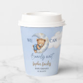 Cute Teddy Bear Baby shower boy 紙コップ (裏面)