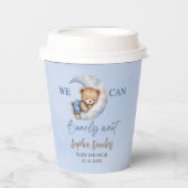 Cute Teddy Bear Baby shower boy 紙コップ (正面)