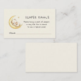Cute Teddy Bear Baby shower Diaper Raffle エンクロージャーカード