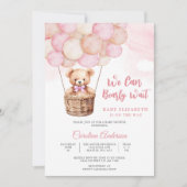 Cute Teddy Bear Baby Shower Invitation 招待状 (正面)