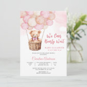 Cute Teddy Bear Baby Shower Invitation 招待状 (スタンド正面)