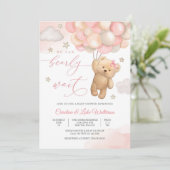 Cute Teddy Bear Baby Shower Invitation 招待状 (スタンド正面)
