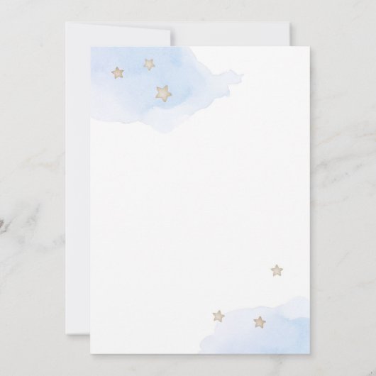 Cute Teddy Bear Baby Shower Invitation 招待状 (裏面)