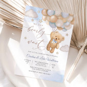 Cute Teddy Bear Baby Shower Invitation 招待状