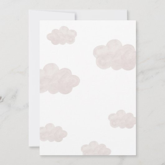 Cute Teddy Bear Baby Shower Invitation 招待状 (裏面)