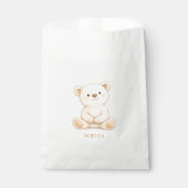 Cute Teddy Bear Baby Shower Personalized フェイバーバッグ (正面)