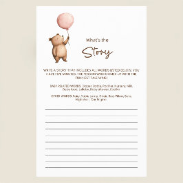 Cute Teddy Bear Baby Shower Story Writing Game チラシ