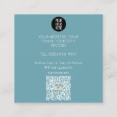 Cute Teddy Bear Babysitting Business Card | Kite スクエア名刺 (裏面)