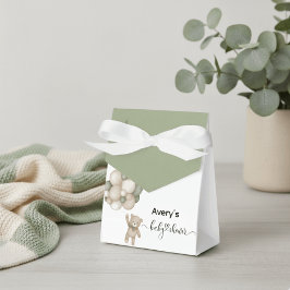 Cute Teddy Bear Balloon Baby Shower Favor Box フェイバーボックス